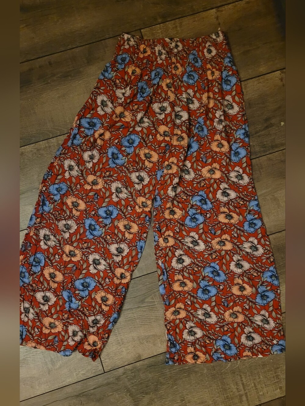 Mexicali Blues Wide Leg Crop Pants Size S/M Floral Cottagecore